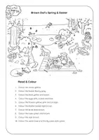 anteprima - Esercizi - Brown Owl's Spring & Easter - READ & COLOUR - Pagina 1