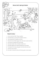 anteprima - Esercizi - Brown Owl's Spring & Easter - READ & COLOUR - Pagina 2