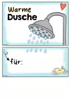Vorschau - Mal- und Bastelvorlagen - Warme Dusche | Tafelmaterial & Vorlagen - Seite 1