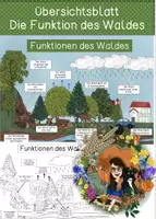 Vorschau - Merkblätter - Übersichtsblatt - Funktionen des Waldes - Deckblatt
