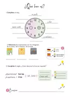 Vorschau - Arbeitsblätter - ¿Qué hora es? - induktive Erarbeitung der Uhrzeit - Deckblatt