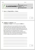 Vorschau - Test - Klassenarbeit Wortarten (but make it FANTASTIC!) - Deckblatt