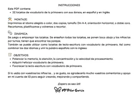 Vista previa - Juegos / Gamificación - RECUERDA SPRING - MEMORIA - VOCABULARIO - LECTOESCRITURA - página 2