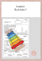 Vorschau - Arbeitsblätter - Tägliches Lesetraining Buchstabe Y/y - Deckblatt