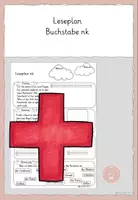 Vorschau - Arbeitsblätter - Tägliches Lesestraining Buchstabe nk - Deckblatt