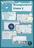 Vorschau - Präsentationen/Tafelbilder - Würfelgebäude_Tafelbilder_Mathematik_Klasse2_Geometrie - Deckblatt