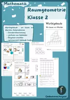 Vorschau - Arbeitsblätter - Würfelgebäude_Arbeitsblätter_Mathematik_Klasse2_Geometrie - Deckblatt
