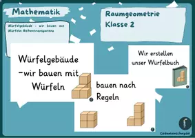 Vorschau - Poster - Würfelgebäude_Reihentransparenz_Mathematik_Klasse2_Geometrie - Deckblatt