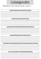 Vorschau - Arbeitsblätter - Arbeitsblatt Schlangensätze Klasse 2 Grundschule Ukraine DaZ DaF - Seite 1