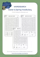 anteprima - Esercizi - Brown Owl's Spring & Easter - WORD SEARCH - Pagina di copertina