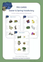 anteprima - Esercizi - Brown Owl's Spring & Easter - PEG CARDS - Pagina di copertina