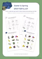anteprima - Esercizi - Brown Owl's Spring & Easter - SPOTTER'S LIST - Pagina di copertina