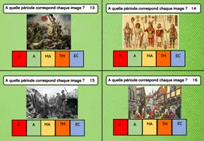 Aperçu - Apprentissages en autonomie - cartes à pince associer une image à une période historique - Page 3