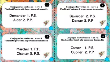 Aperçu - Apprentissages en autonomie - cartes à tâches ind prés des verbes simples en er - Page de couverture