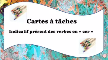 Aperçu - Apprentissages en autonomie - cartes à tâches ind présent des verbes en cer - Page 1
