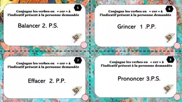 Aperçu - Apprentissages en autonomie - cartes à tâches ind présent des verbes en cer - Page 2
