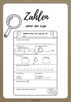 Vorschau - Arbeitsblätter - Zahl unter der Lupe - Deckblatt