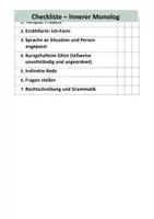 Vorschau - Arbeitsblätter - Checkliste Innerer Monolog - Klassenarbeitsvorbereitung - Seite 2