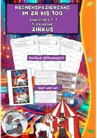Vorschau - Arbeitsblätter - Rechenspaziergang 1-er Reihe Zirkus, einfache 1mal1 Aufgaben, Einereinmaleins - Deckblatt