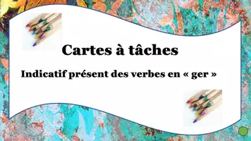 Aperçu - Apprentissages en autonomie - cartes à tâches ind présent des verbes en ger - Page 1