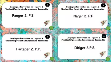 Aperçu - Apprentissages en autonomie - cartes à tâches ind présent des verbes en ger - Page 2