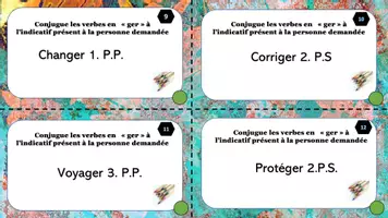 Aperçu - Apprentissages en autonomie - cartes à tâches ind présent des verbes en ger - Page 3