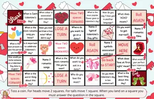 Vista previa - Juegos / Gamificación - Saint Valentine's day Speaking Board Game (B1) - Portada