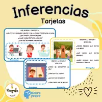 Vista previa - Tarjetas / Manipulativos - Tarjetas para trabajar inferencias (Junto a @neuropeque) - Portada