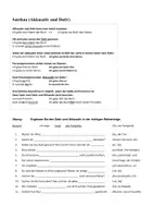 Vorschau - Arbeitsblätter - B1 / B2 Grammatik: Satzbau (Akkusativ + Dativ) - Deckblatt