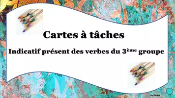 Aperçu - Apprentissages en autonomie - cartes à tâches ind présent des verbes du 3e gr - Page 1