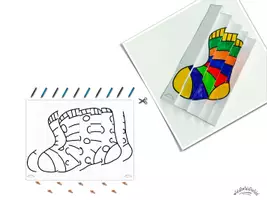 Vista previa - Unidades / Secuencias / Situaciones de Aprendizaje - AGAMÓGRAFO "calcetín“ (ilusión óptica; plegar & colorear, navidad) #WorldDownSyndromDay #InclusionMeans #lotsofsocks - página 2