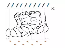 Vista previa - Unidades / Secuencias / Situaciones de Aprendizaje - AGAMÓGRAFO "calcetín“ (ilusión óptica; plegar & colorear, navidad) #WorldDownSyndromDay #InclusionMeans #lotsofsocks - página 3