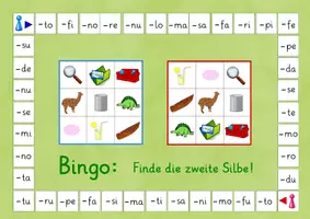 Vorschau - Spiele - Bingo: Finde die zweite Silbe - Seite 1