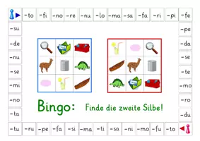 Vorschau - Spiele - Bingo: Finde die zweite Silbe - Seite 2
