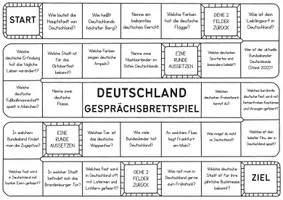 Vorschau - Arbeitsblätter - Deutschland -🇩🇪 🎲 Gesprächsbrettspiel / Plauderbrettspiel | Gesprächsanlässe als Brettspiel - Seite 1