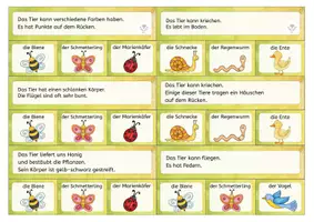 Vorschau - Aufgabenkarten - Leserätsel - im Frühling - Klasse 1/2/3 - Klammerkarten - Seite 2