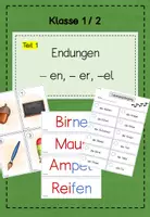 Vorschau - Arbeitsblätter - Materialpaket Endungen -er, -el und -en - Seite 1