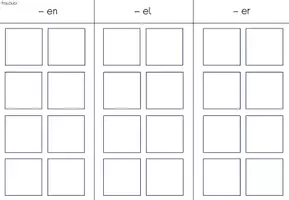 Vorschau - Arbeitsblätter - Endungen zuordnen -en -el -er - Seite 2