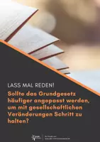 Vorschau - Unterrichtsreihen - Diskussionsreihe: Grundgesetz (Lass mal reden! Änderung des Grundgesetzes? Premiumvariante) #demokratiestärken - Deckblatt