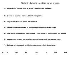 Aperçu - Préparation de séquence / Séquence complète - Séquence complète :les pronoms - Page 3
