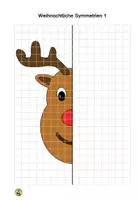 Vorschau - Arbeitsblätter - Symmetrische Bilder Weihnachten - Seite 1