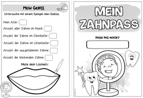Vorschau - Arbeitsblätter - Zahnpass (Klasse 1) - Seite 1