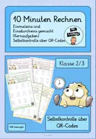Vorschau - Arbeitsblätter - Einmaleins und Einsdurcheins gemischt (Kernaufgaben Selbstkontrolle über QR-Codes (10 Minuten rechnen 3) - Deckblatt