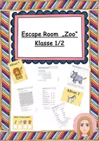 Vorschau - Arbeitsblätter - Escape Room Zoo Klasse 1/2 - Deckblatt