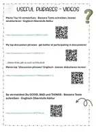 Vorschau - Arbeitsblätter - worksheets, qr-codes mit Videos zu rhetorical devices, sentence structure, overused words, connectives - Seite 3