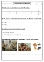 Aperçu - Fiches - Les périodes de l histoire fiche - Page de couverture