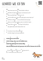 Vorschau - Arbeitsblätter - Mutmachlied / Mutmachsong - Lyrics & Akkorde "Genauso wie ich bin" / Minimusiker - Seite 3