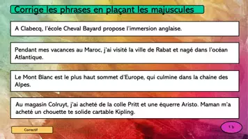 Aperçu - Apprentissages en autonomie - Orthographe : les majuscule dans les phrases - Page 1