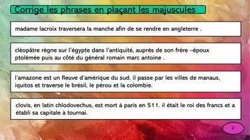 Aperçu - Apprentissages en autonomie - Orthographe : les majuscule dans les phrases - Page 2