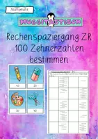 Vorschau - Arbeitsblätter - Rechenspaziergang ZR 100 Zehnerzahlen - Deckblatt
